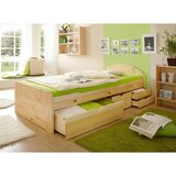 MID.YOU Postelja S Predalom Erna, 90x200, Bor, Masivno | Shoptok.si