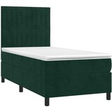 Box spring krevet s madracem tamnozeleni 80 x 200 cm baršunasti | shoptok.hr