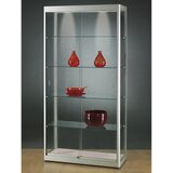  Vitrina, ŠxGxV 1000 x 400 x 2000 mm, LED-osvetlitev za zbirke, glava svetilke s Ø 50 mm, brez spodnje omarice | Shoptok.si