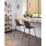 Kave Home Temno siv kovinski/plastičen vrtni barski stol Quinby – | Shoptok.si