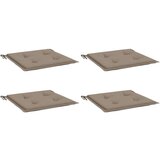 vidaXL jastuci za vrtne stolice 4 kom smeđe-sivi 50x50x3 cm od tkanine | shoptok.hr