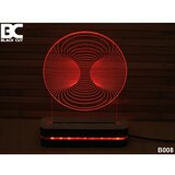 Black Cut 3D lampa vrtlog crveni Cene