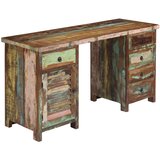  Radni stol s postoljem masivno obnovljeno drvo 140 x 50 x 77 cm - masivno obnovljeno drvo | shoptok.hr