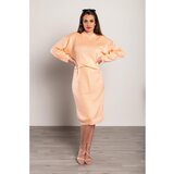 Fenzy Pleteni Dugi Komplet Majice I Suknje, Marelica | shoptok.hr