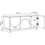  TV stalak 90 x 34,5 x 40 cm Betonska siva Konstruirano drvo | shoptok.hr
