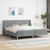 Okvir kreveta s madracem Svijetlo siva 200 x 200 cm Poliester | shoptok.hr