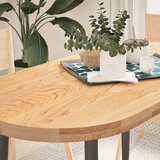 Stolna ploča 120x60x4 cm od ovalna masivna hrastovina | shoptok.hr
