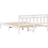 vidaXL konstrukcija postelje bela 160 x 200 cm trdna borovina | Shoptok.si