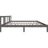  Okvir za krevet od masivnog drva sivi 200 x 200 cm | shoptok.hr