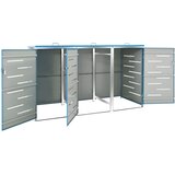  Spremište za tri kante za smeće 207 x 77,5 x 112,5 cm čelično | shoptok.hr
