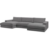 Bobochic Paris Tamno siva kutna garnitura od samta (u obliku slova "U") Leonard – | shoptok.hr