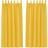 vidaXL Zavese za zatemnitev z obroči 2 pcs Gorčična rumena, (5000148958) | Shoptok.si