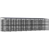  Zunanji pasji boks s streho jeklo 16,59 m² | Shoptok.si
