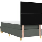 vidaXL Box Spring Krevet s madracem i klupom Tamno siva 100x200 cm Tkanina | shoptok.hr