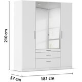 home24 OMARA S KLASIČNIMI VRATI, bela | Shoptok.si