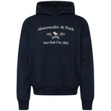 Abercrombie & Fitch Sweater majica morsko plava / zelena / crvena / bijela