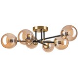  Prislonjen luster MALENA 6xE14/5W/230V zlatna/crna/dimljeno bež | Eponuda.com