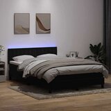 vidaXL Box spring krevet s madracem crni 160x210 cm baršunasti | shoptok.hr