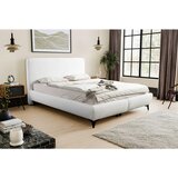 MID.YOU OBLAZINJENA POSTELJA 160 cm x 200 cm , les, umetna masa, tekstil, leseni material krem barve | Shoptok.si