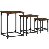  The Living Store Komplet mizic 3-delni rjavi hrast inženirski les - Komplet Klubskih Mizic, (21442456) | Shoptok.si