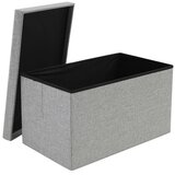 Ruhhy sklopivi puf s prostorom za pohranu 60 × 30 × 30 cm, sivi | shoptok.hr