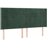  Uzglavlje tamnozeleno 163x16x118/128 cm baršunasto | shoptok.hr