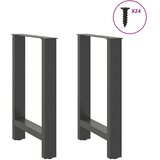  Noge za blagovaonski stol antracit boje 2 kom 50 x (72-73) cm čelik | shoptok.hr