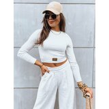 DStreet Women's set of wide trousers and crop top with long sleeves ASTRAL ALLURE light beige Cene