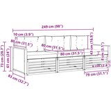  Set vanjskih sofa 3 kom. Prirodna i bež | shoptok.hr