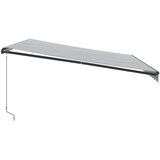 Tenda na ručno uvlačenje antracit i bijela 450 x 350 cm | shoptok.hr
