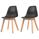 Maison Chic Jedilni stoli - Vzorci stoli 2 kosa črna plastika A236, (22031833) | Shoptok.si