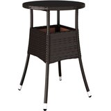  5-dijelni vrtni bistro set od poliratana s jastucima smeđi Smeđa | Shoptok.si