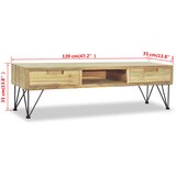 TV Ormarić 120x35x35 cm Masivna Tikovina | shoptok.hr