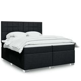  Krevet s oprugama i madracem crni 200x200 cm od tkanine | shoptok.hr