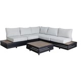 Rojaplast Siva vrtna garnitura aluminijska za 5 osoba New York – | shoptok.hr