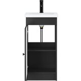  Kupaonski umivaonik s sudoperom Crna 42 x 40 x 84,5 cm | shoptok.hr