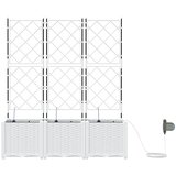 Vrtna saksija 3 pcs Bijeli 120 x 40 x 142 cm Plastika | shoptok.hr