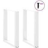  Noge za blagovaonski stol U-oblik 2 kom Bijele 60 x (72-73) cm Čelik | shoptok.hr