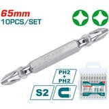 Total 10-dijelni set bit nastavaka za odvijač 65 mm / INDUSTRIAL (TAC16PH233) | shoptok.hr