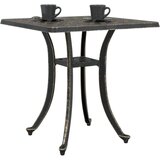 vidaXL Vrtna miza bronasta 53x53x53 cm liti aluminij | Shoptok.si
