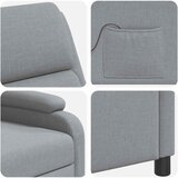  Krevetna stolica za masažu Svjetlosiva Tkanina | shoptok.hr
