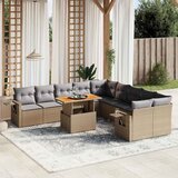  11-dijelni set vrtnih sofa od poliratana s jastucima bež | shoptok.hr