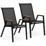 Multi Garden set od 2 vrtne stolice za terasu ili balkon, crne Cijene