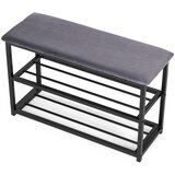 ModernHome tapecirana klupa za cipele sa sjedalom 80 cm, 2 police | shoptok.hr