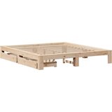 vidaXL Okvir kreveta bez madraca 200 x 200 cm od masivne borovine | shoptok.hr