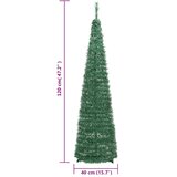  Umjetno božićno drvce 50 LED žarulja zeleno 120 cm | shoptok.hr
