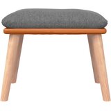  Stolica za ljuljanje s osloncem za noge svjetlosiva od tkanine | shoptok.hr