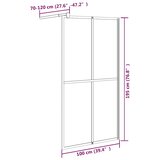 Pregrada za tuš 100 x 195 cm od tamnog kaljenog stakla | shoptok.hr