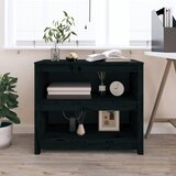 Ormarić za knjige Crna 80x35x68 cm od masivne borovine | shoptok.hr
