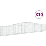  Lučne gabionske košare 10 kom 400x30x60/80 cm pocinčano željezo | shoptok.hr